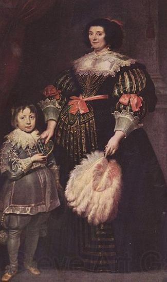 Anthony Van Dyck Portrat der Charlotte Butkens, Herrin von Anoy, mit ihrem Sohn